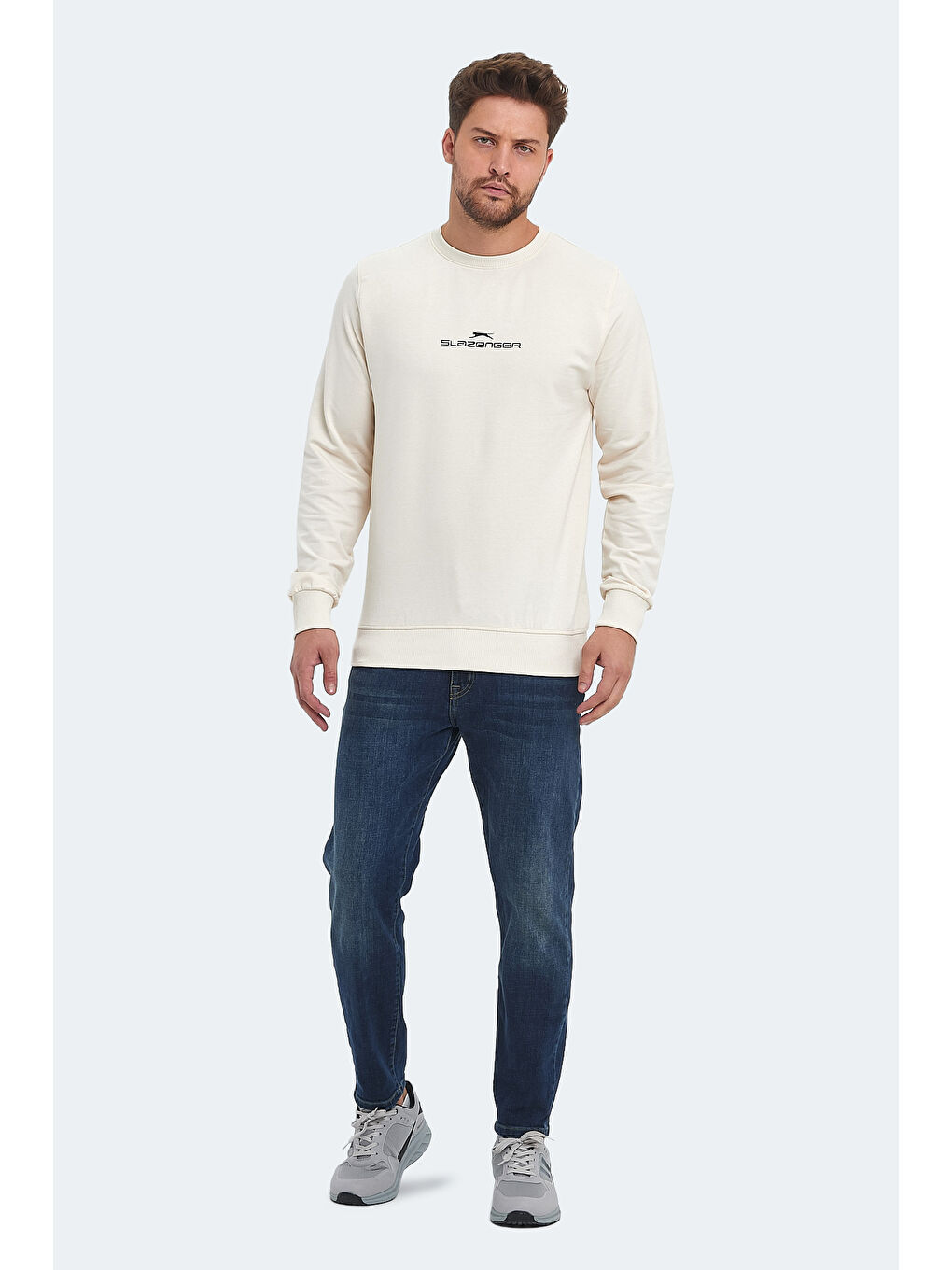 SLAZENGER ORTWIN Erkek Sweatshirt Bej - 6