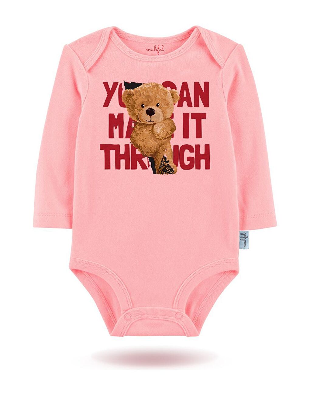 Lila 2'Li " LOVE "Baskılı Uzun Kollu Unisex Bebek Çıtçıtlı Body-2