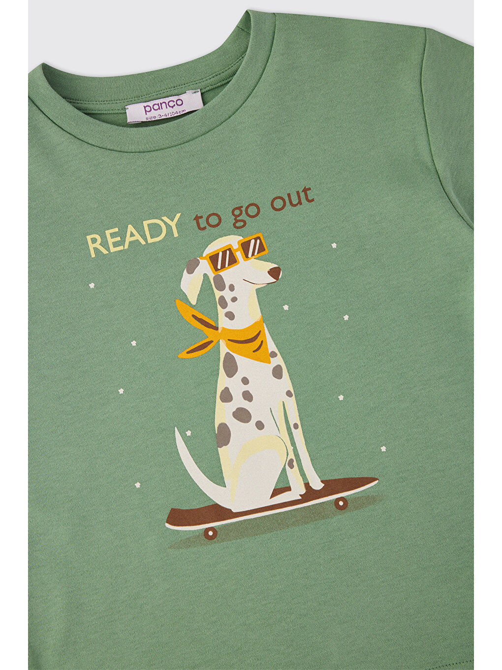 Unisex Çocuk Yeşil Pijama Takımı-3