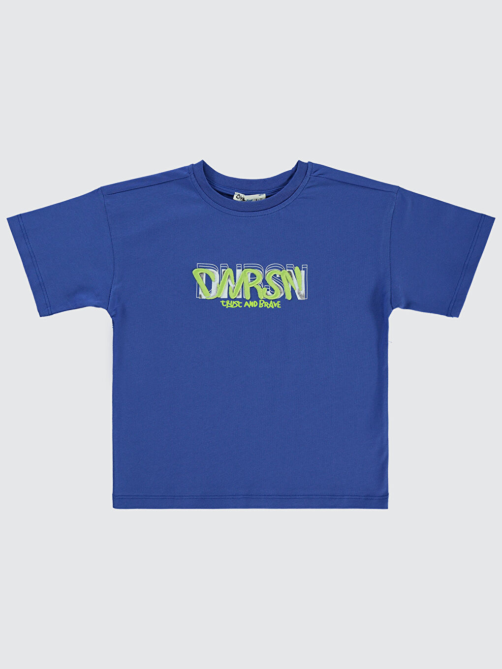 Boys Erkek Çocuk Tişört 6-9 Yaş Saks Mavisi-1