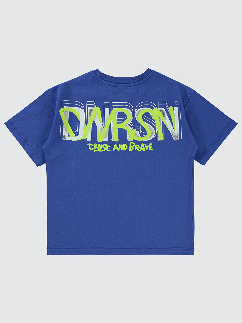 Boys Erkek Çocuk Tişört 6-9 Yaş Saks Mavisi-2