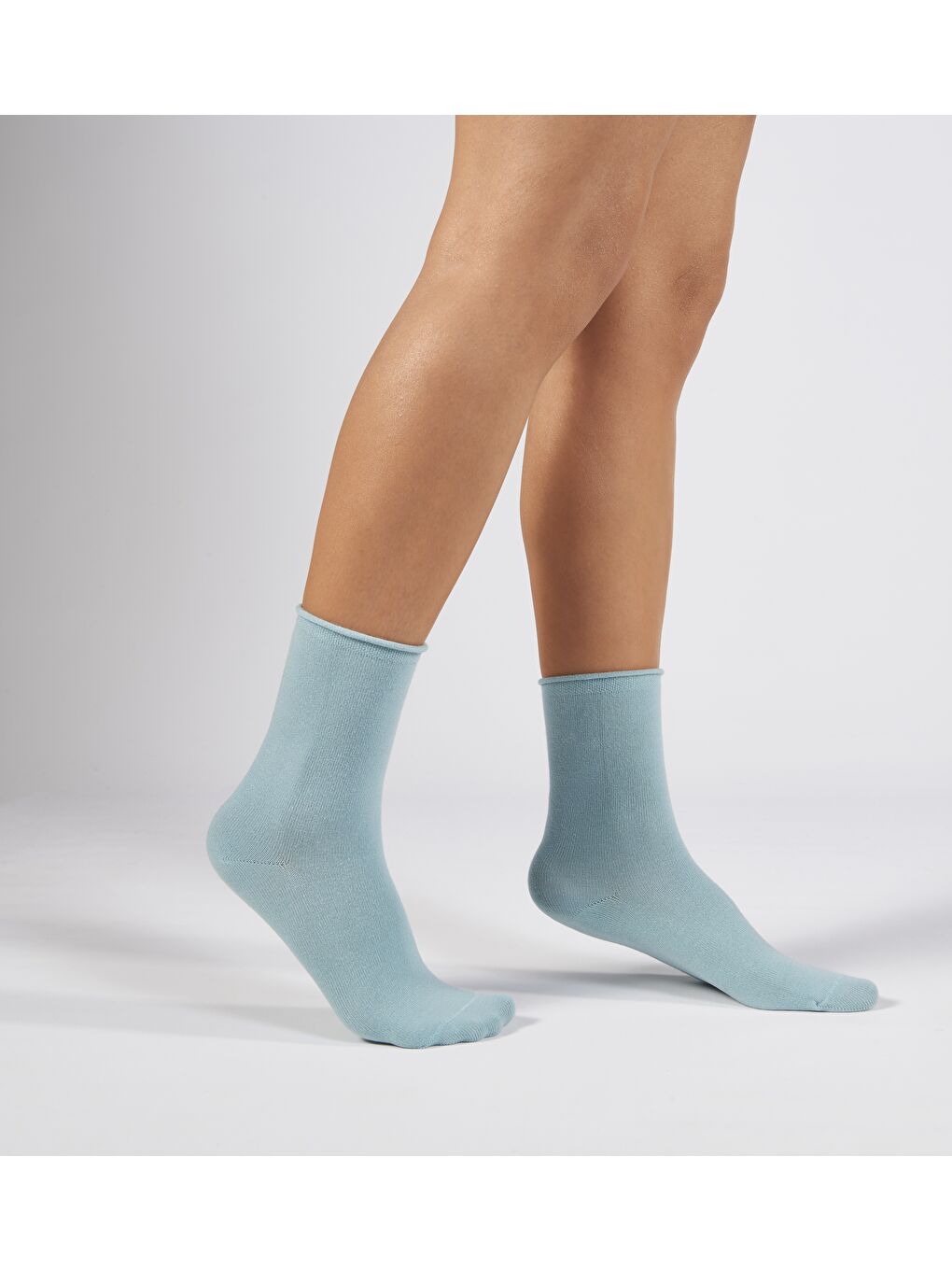 Karışık 3'lü Paket Pamuklu Lastiksiz Dikişsiz Kadın Soket Çorap 36-41-1