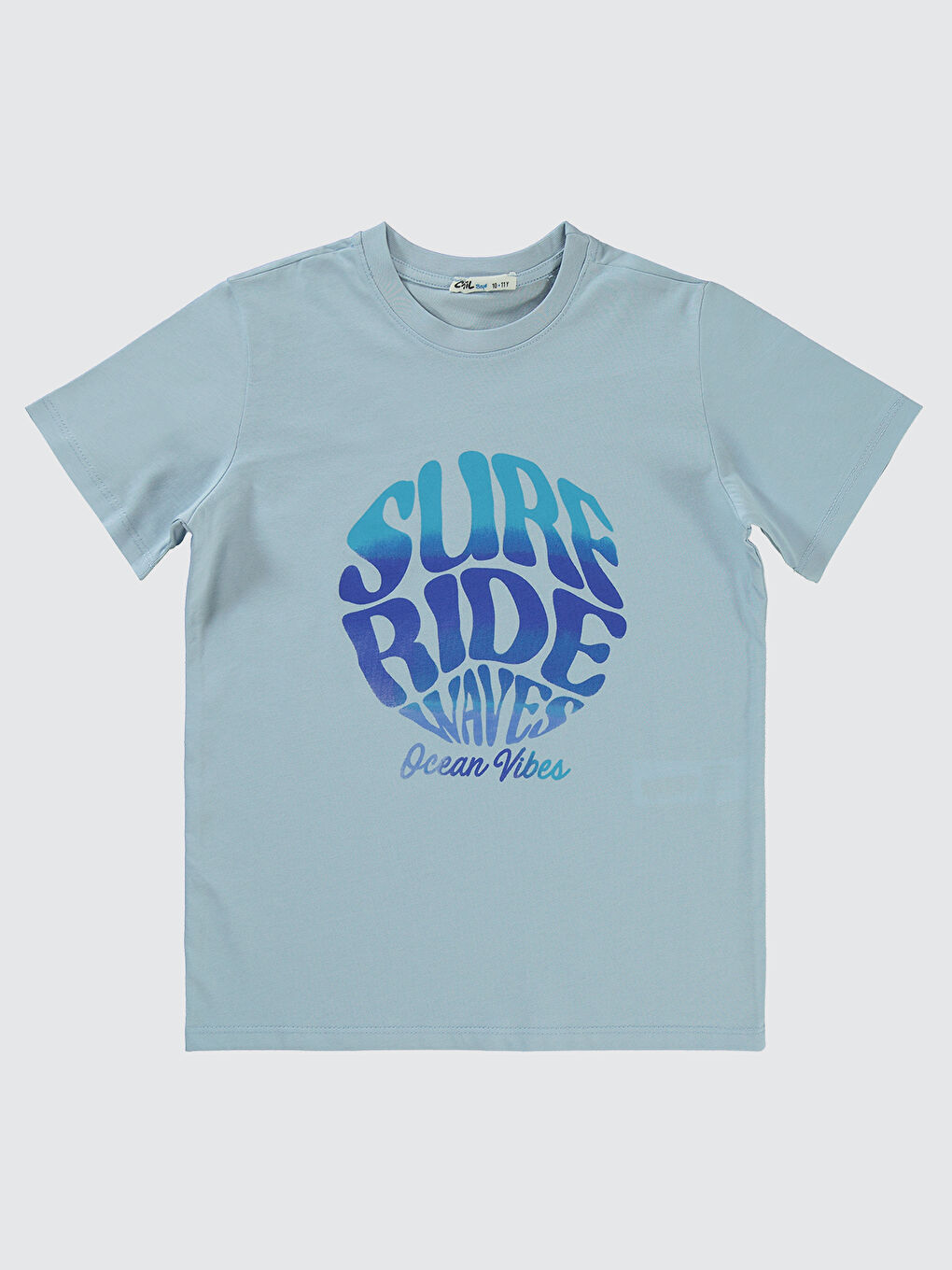 Boys Erkek Çocuk Tişört 10-13 Yaş Buz Mavi