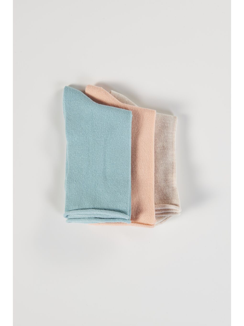 Karışık 3'lü Paket Pamuklu Lastiksiz Dikişsiz Kadın Soket Çorap 36-41-5