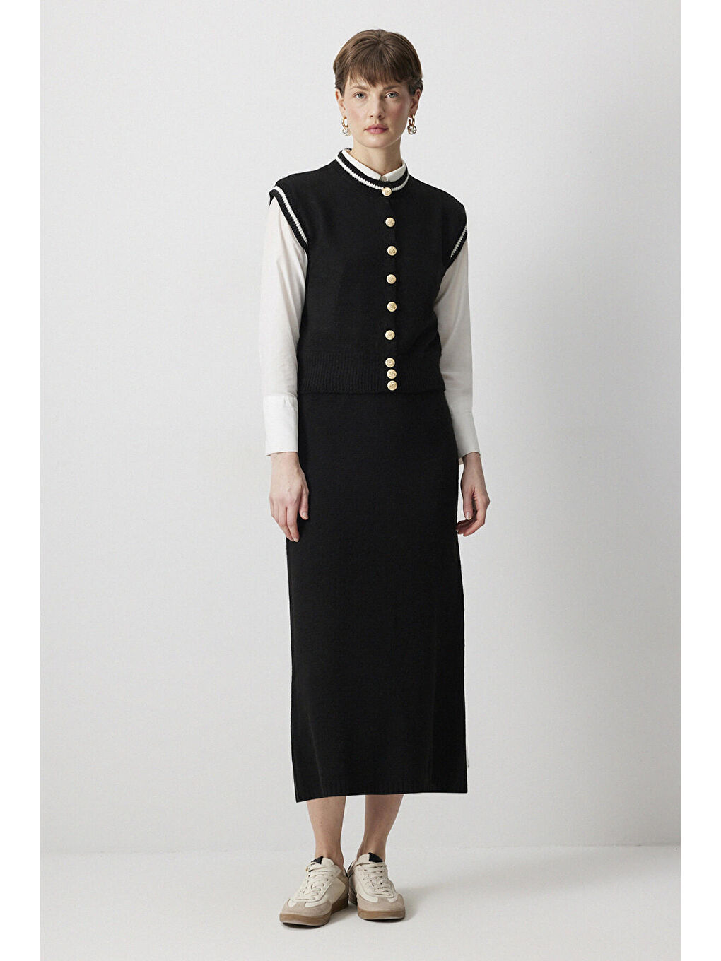 Siyah Yelek Etek Triko Takım-2