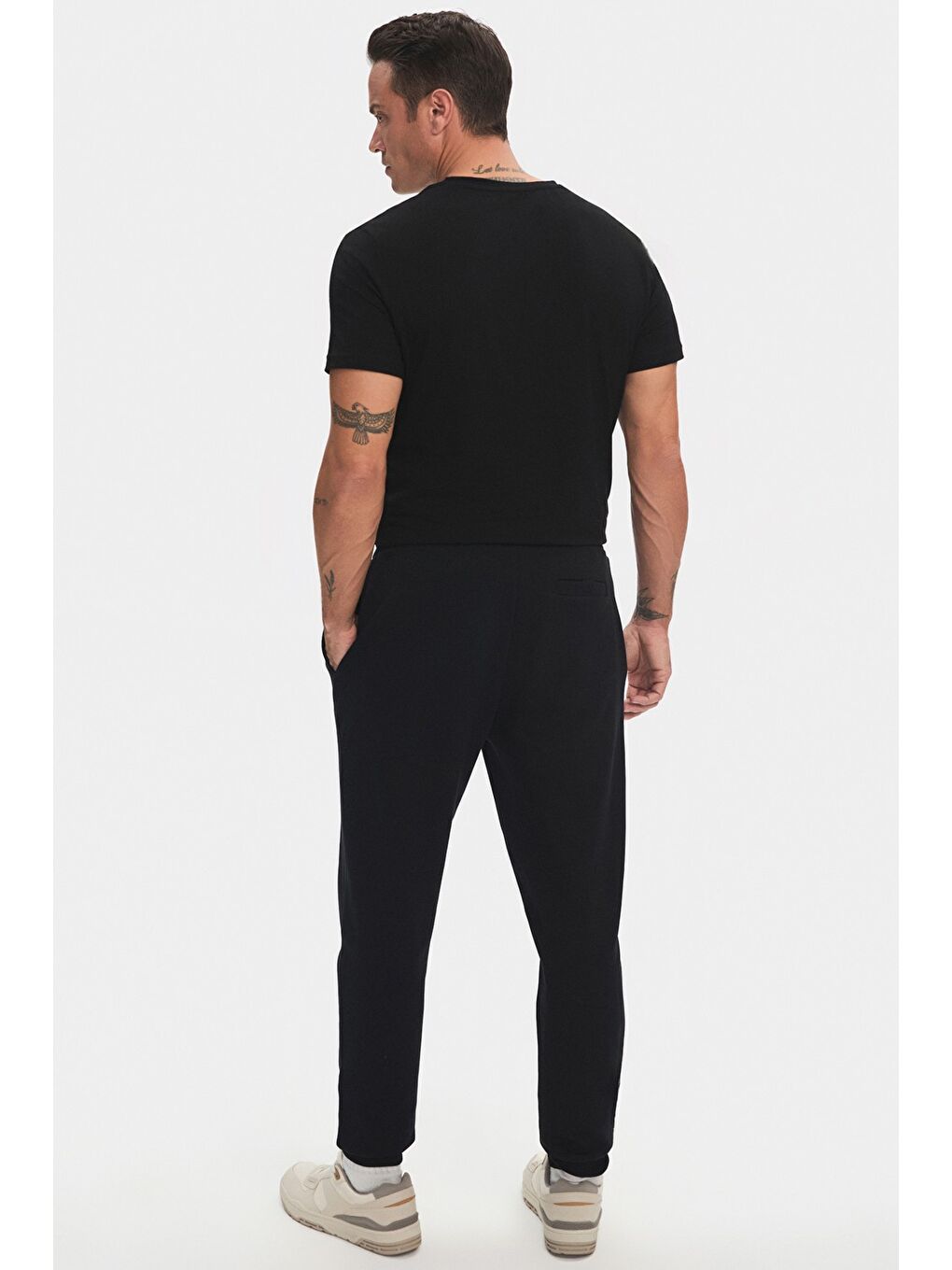 Siyah Erkek Regular Fit Eşofman-4