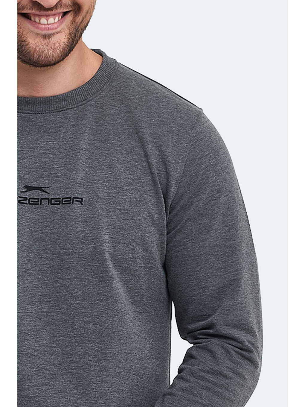 SLAZENGER ORTWIN Erkek Sweatshirt Koyu Gri - 4