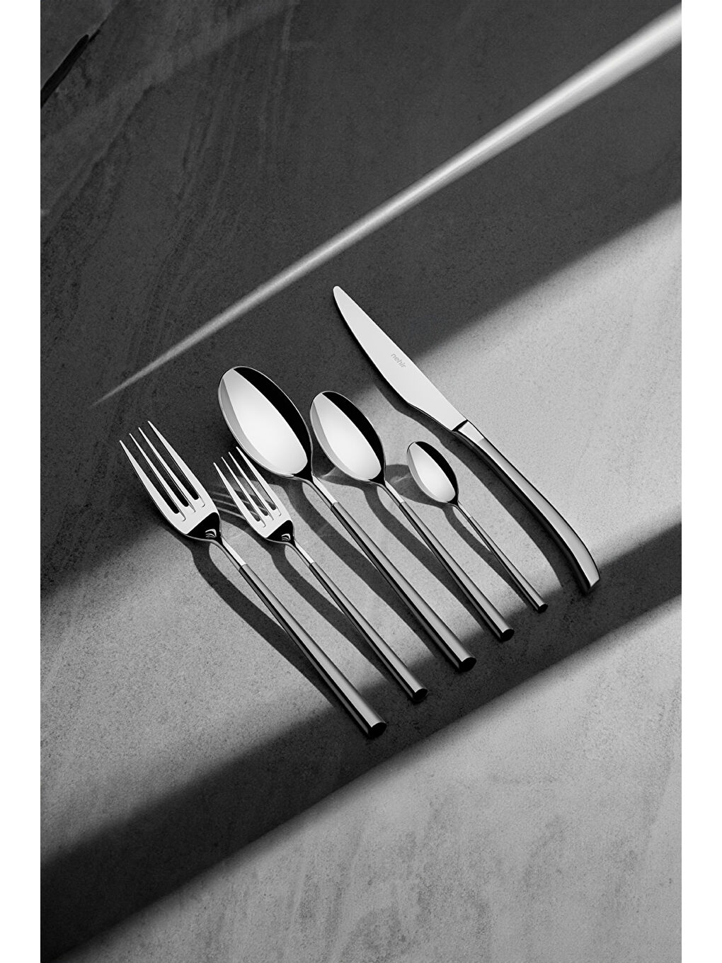 Gri Elegance Saten 6 Kişilik 36 Parça Kutulu Çatal Kaşık Bıçak Takımı