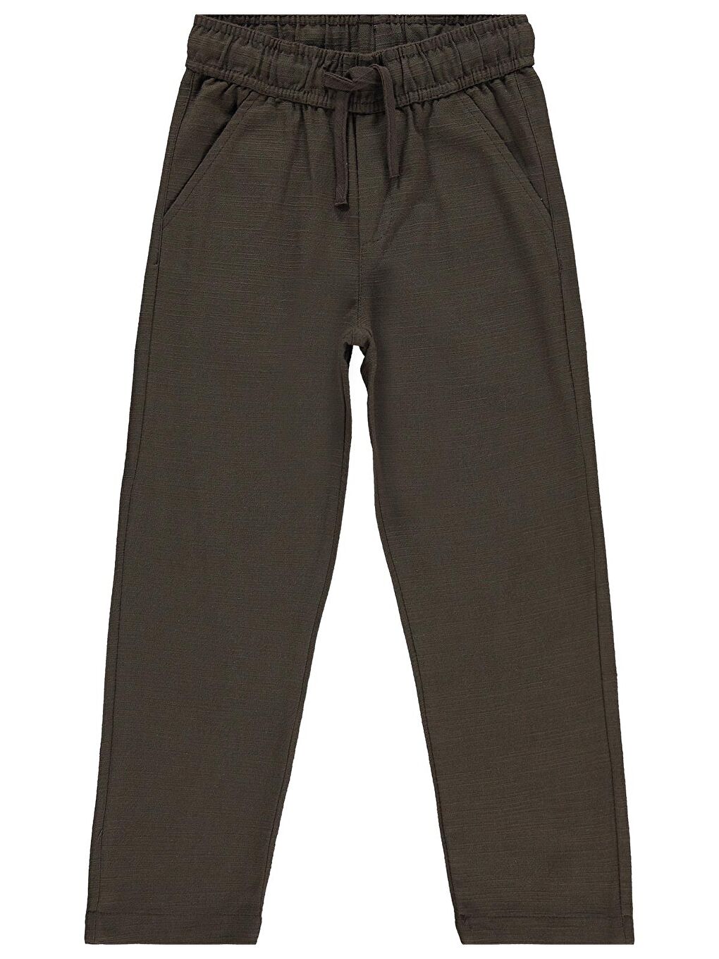 Boys Flamlı Chino 10-13 Yaş Pantolon - Kahverengi