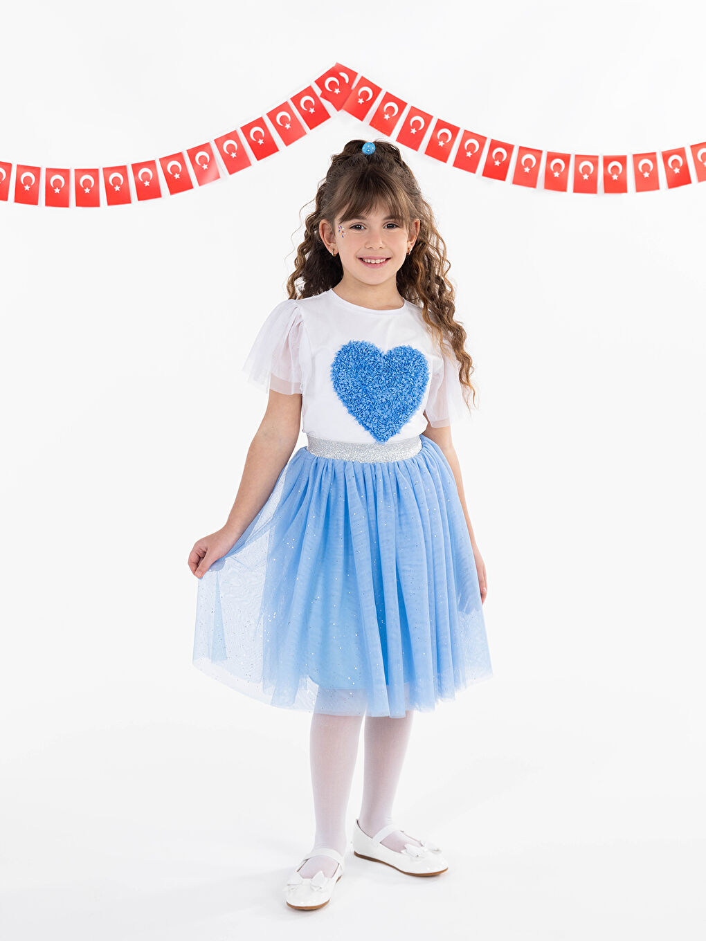 Girls Kız Çocuk Tütü Etek 4-9 Yaş Mavi-1