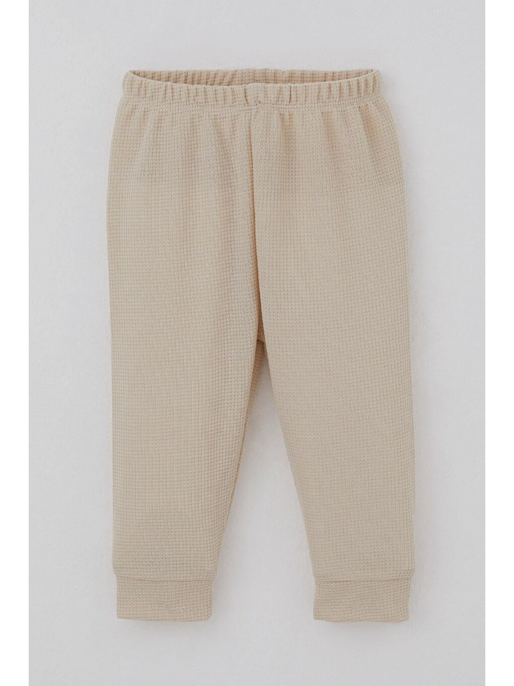 Ekru Erkek Bebek Pijama Takımı Omuzdan Patlı Sevimli Uykucu Yıldız Armalı Krem (4 Ay-1 Yaş)-2