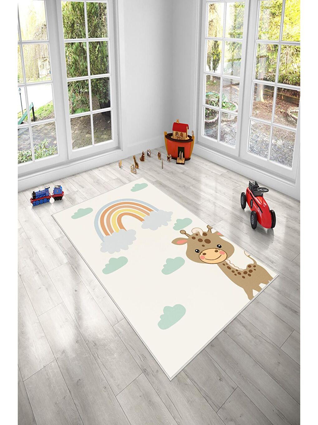 Karışık Dekoratif Özel Tasarım Yıkanabilir, Modern Çocuk Halısı  160x230-1