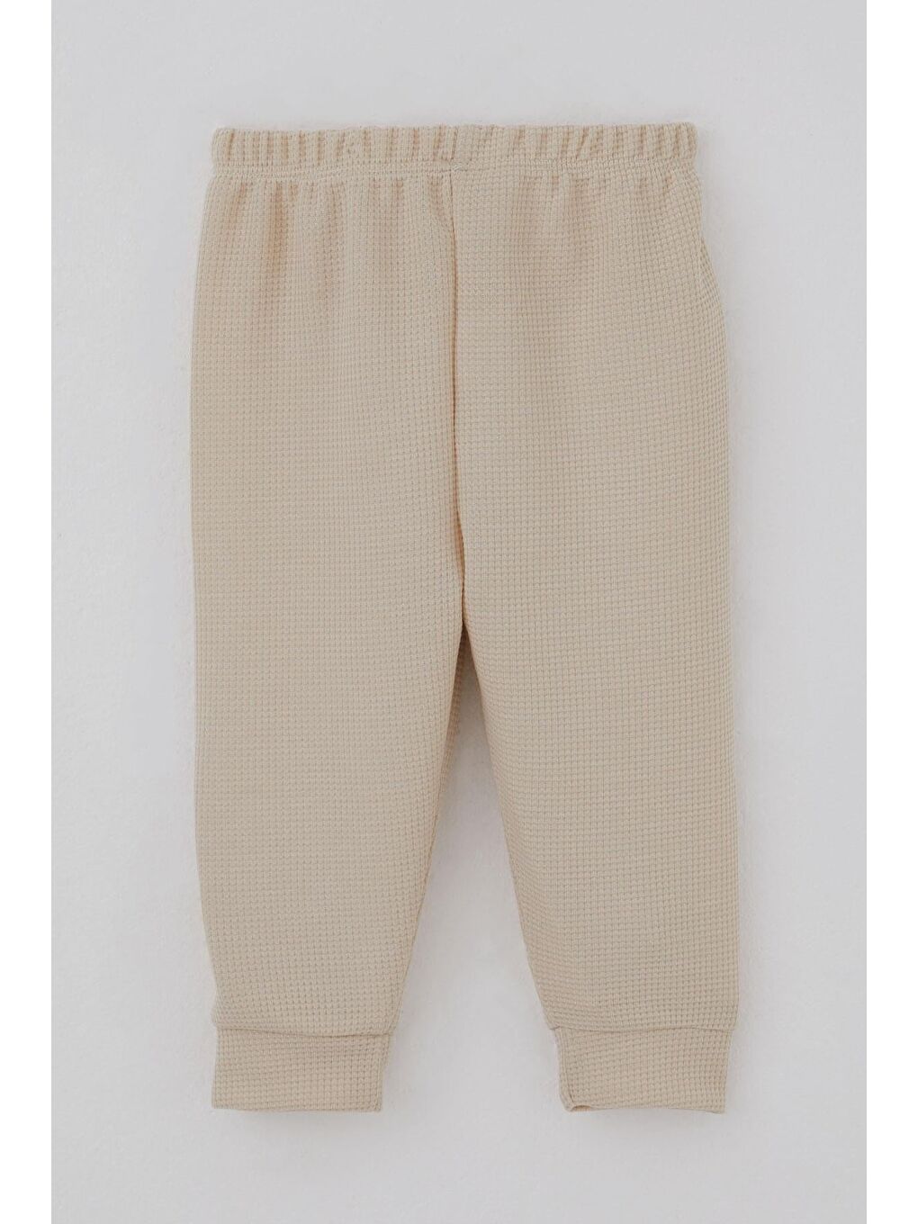 Ekru Erkek Bebek Pijama Takımı Omuzdan Patlı Sevimli Uykucu Yıldız Armalı Krem (4 Ay-1 Yaş)-4