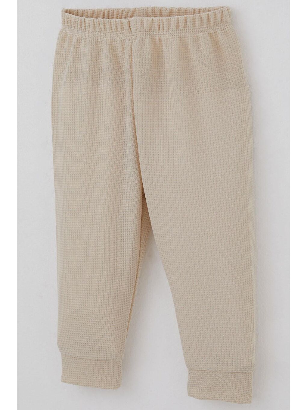 Ekru Erkek Bebek Pijama Takımı Omuzdan Patlı Sevimli Uykucu Yıldız Armalı Krem (4 Ay-1 Yaş)-6