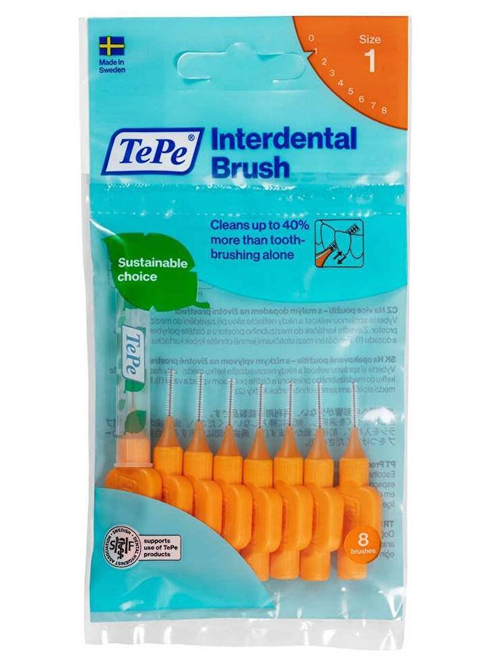 Tepe Renksiz İnterdental Brush Arayüz Fırçası Turuncu 0.45 mm 8 li