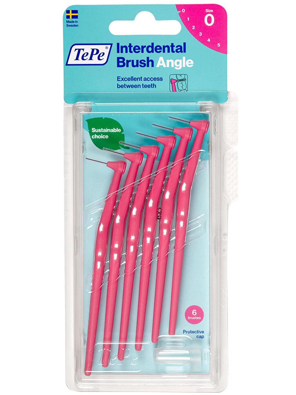 Tepe Pembe Angle Arayüz Fırçası Pembe 0.4 mm 6 lı