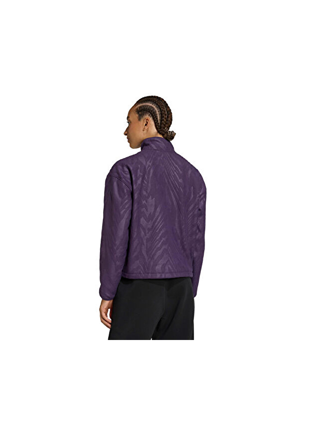 Aop Polarfleece Kadın Günlük Ceket Jx7402 Mor-1