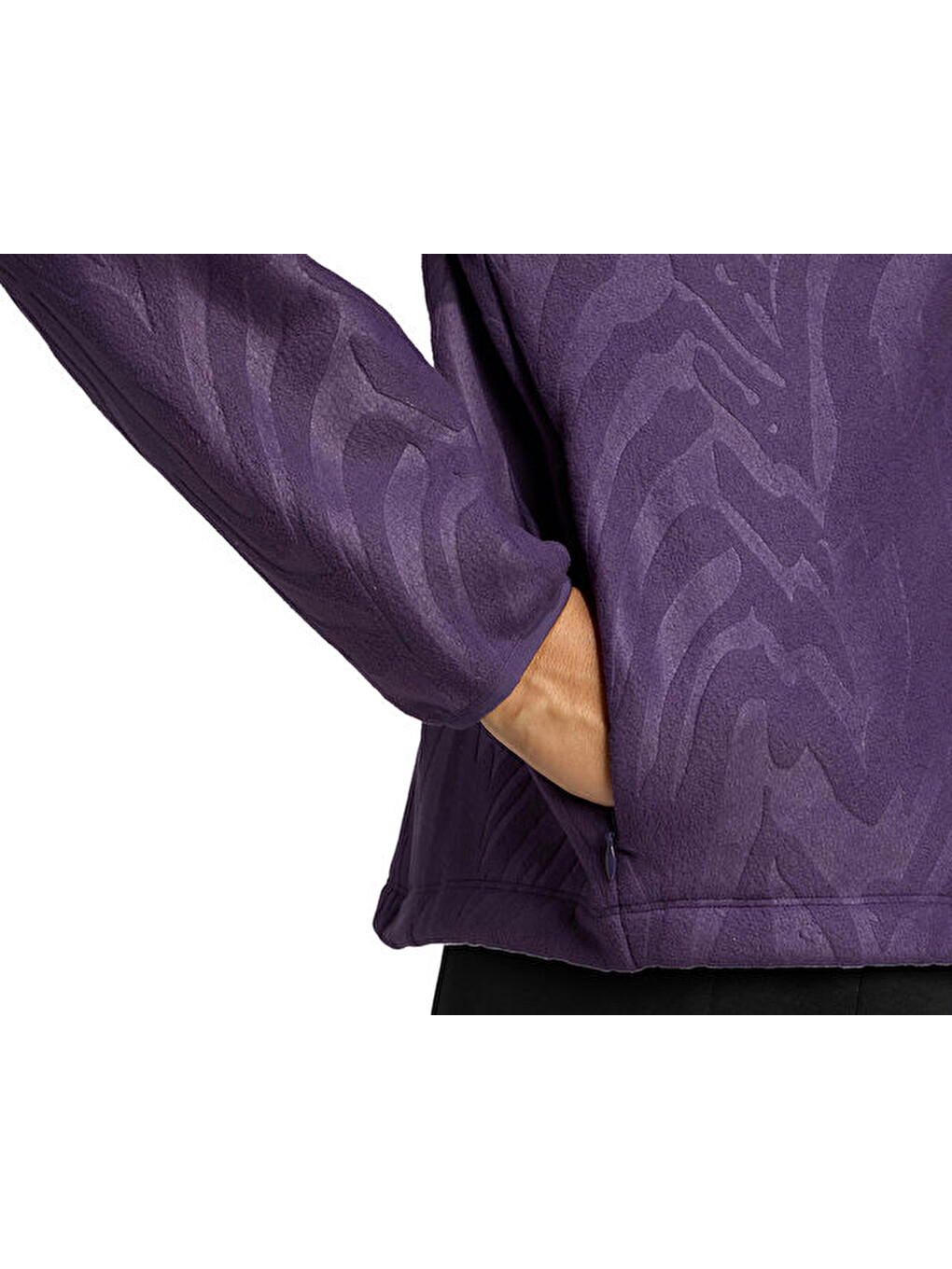 Aop Polarfleece Kadın Günlük Ceket Jx7402 Mor-4