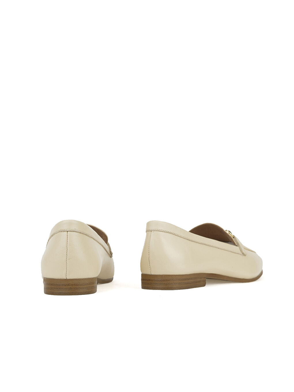 Ekru Hakiki Deri Kadın Ayakkabı 1411033Z24072 Krem-2