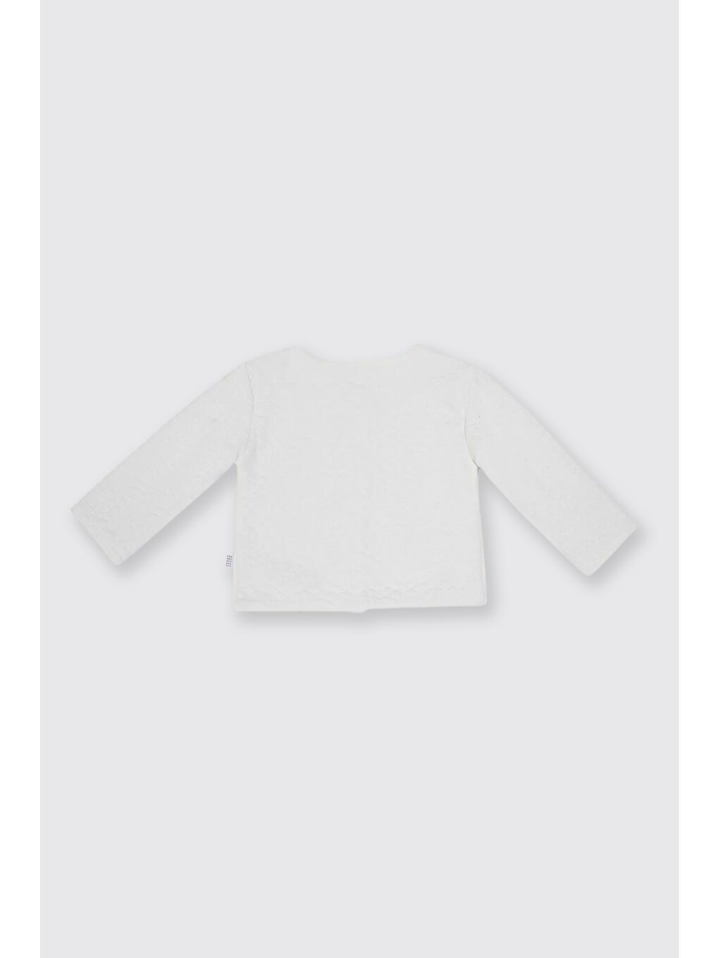 Yenidoğan Çiçek Desenli Beyaz Ceket-1