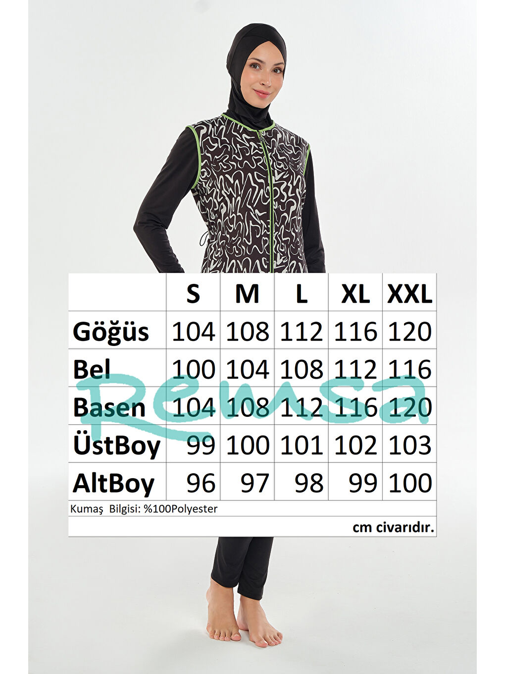 Tam Kapalı Tesettür Mayo 2305 Siyah-3