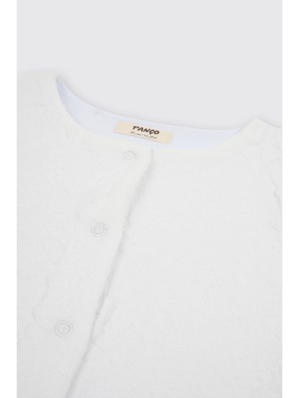 Yenidoğan Çiçek Desenli Beyaz Ceket-2