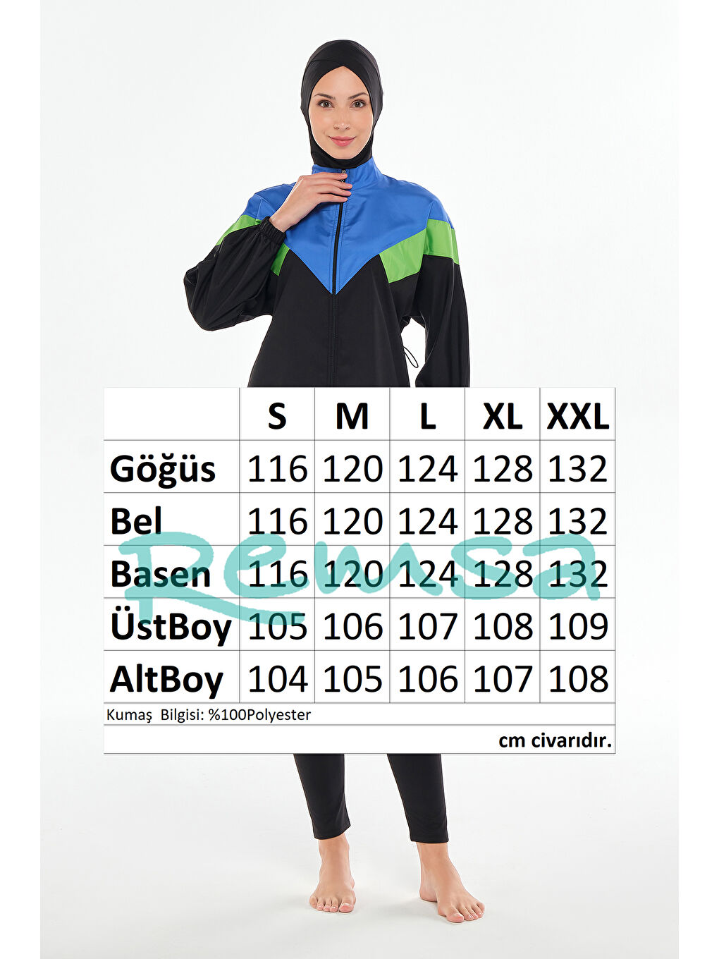 Tam Kapalı Tesettür Mayo 2405 Siyah-3