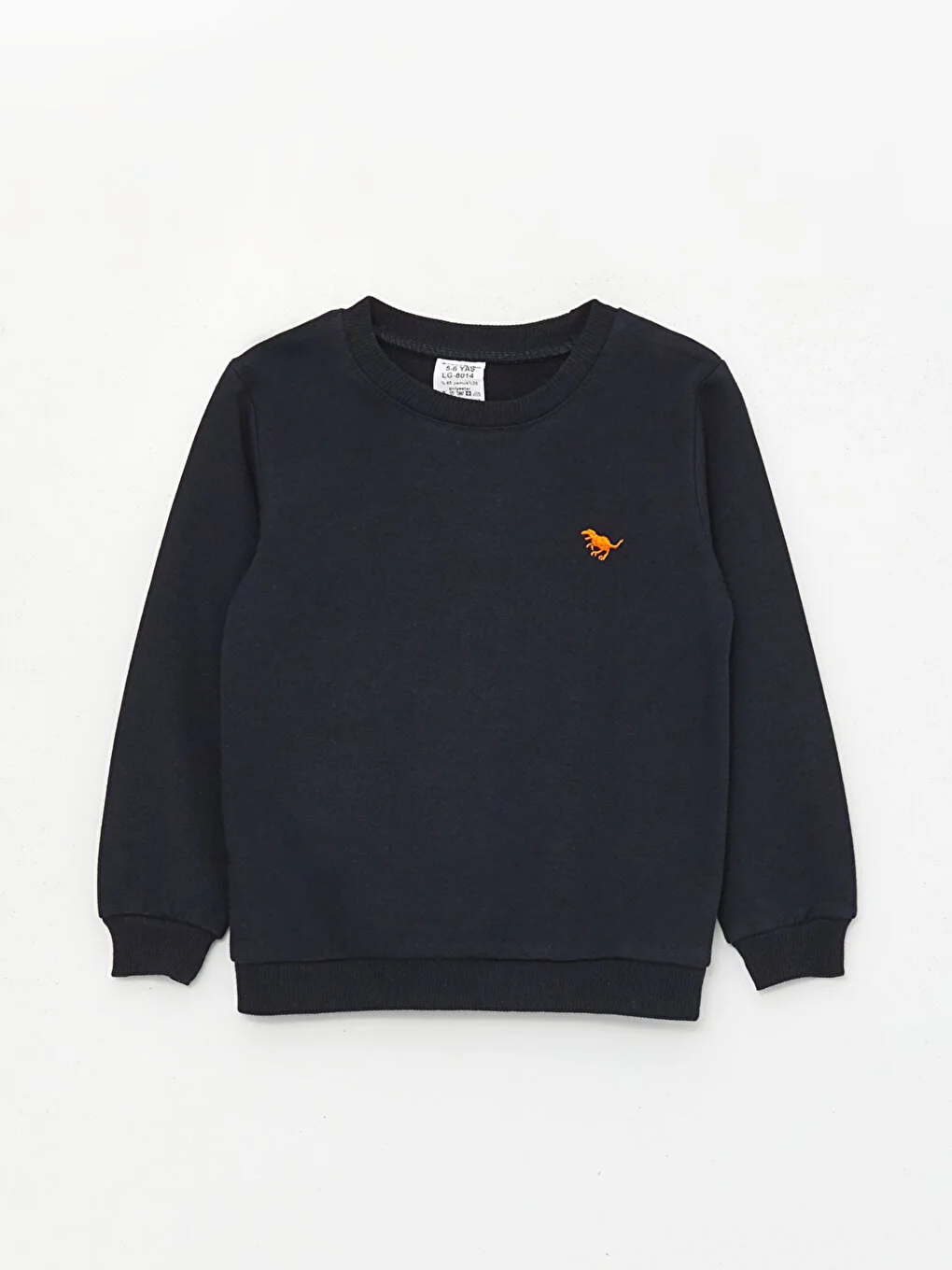 Lacivert Bisiklet Yaka Baskılı Erkek Bebek Sweatshirt ve Eşofman Alt 2'li-1