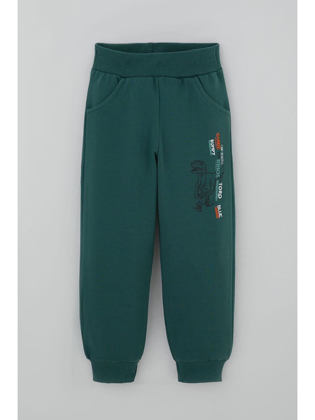 Ekru Erkek Çocuk Eşofman Takımı Dinozor Kampı Sırt Baskı Detaylı Krem (2-6 Yaş)-2