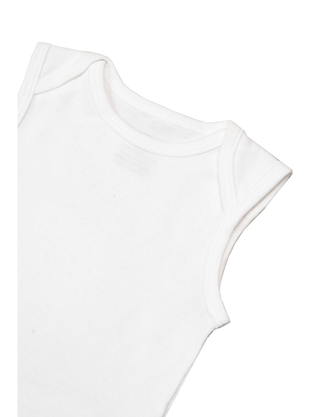 Karışık Bebek Kolsuz Body Set 5'li Paket Beyaz-5