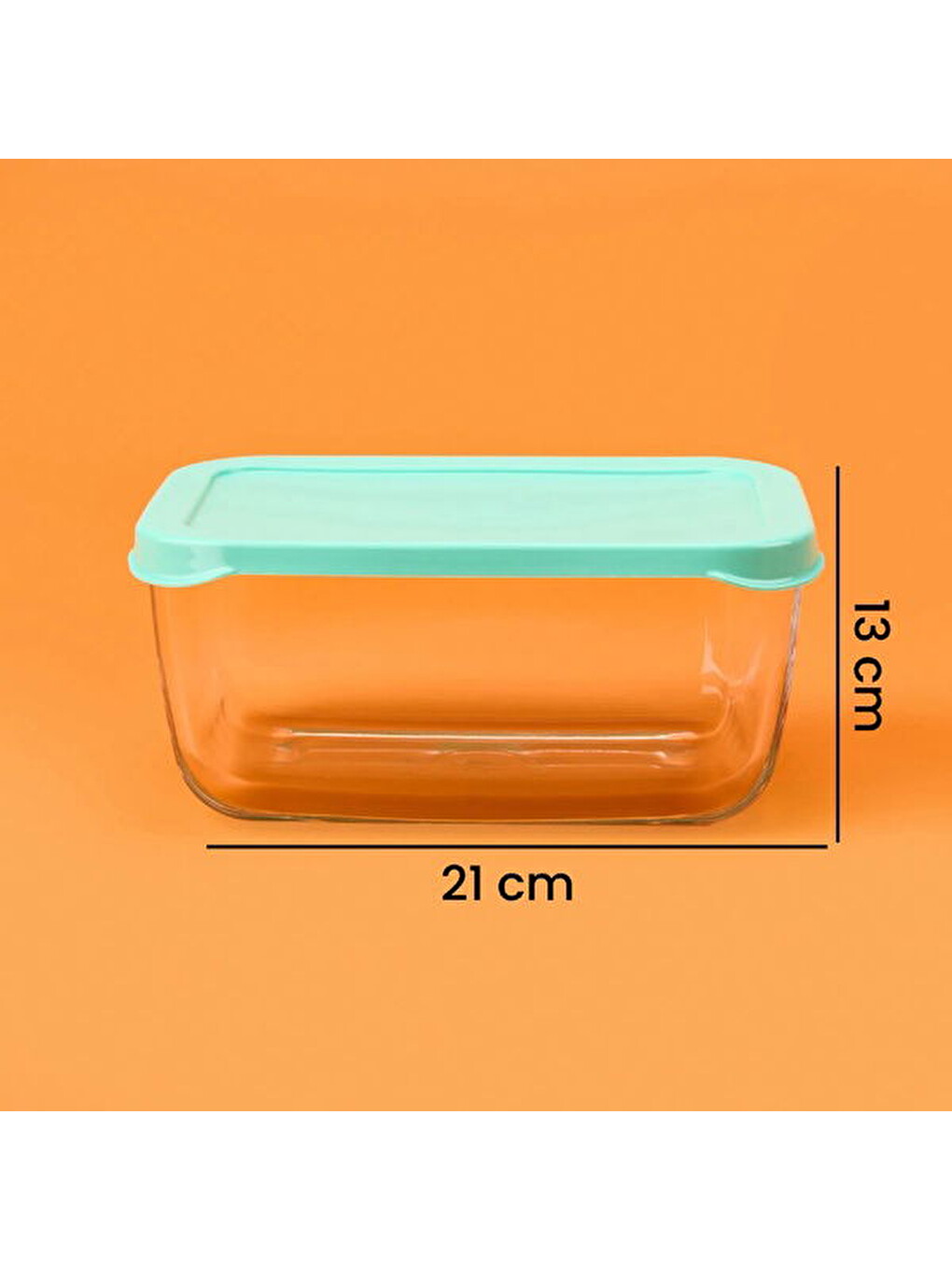 Karışık Snow Box Saklama Kabı - Şeffaf / Yeşil - 790 ml-5