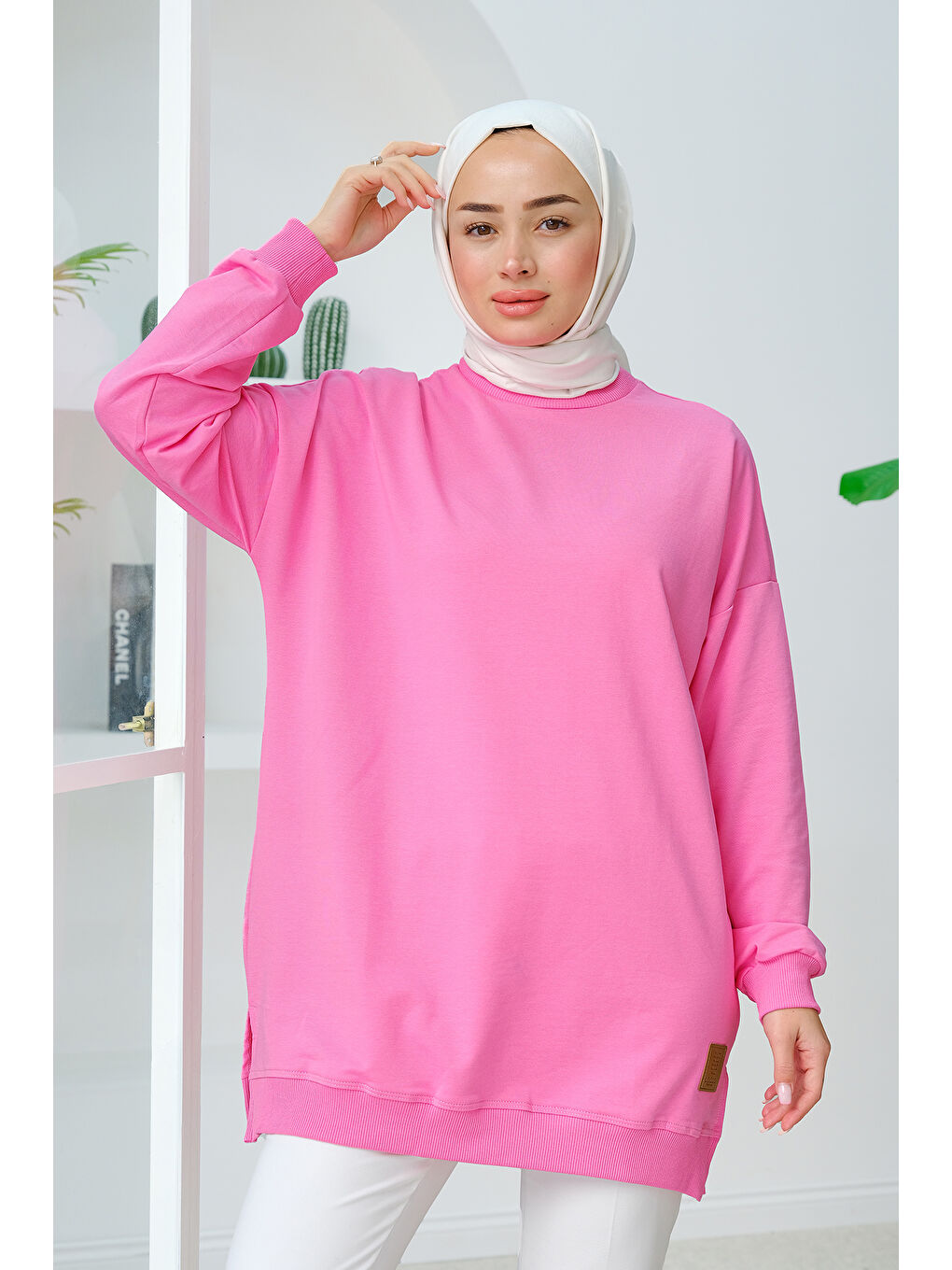 Locco Moda Arma Detay Salaş Tunik Pembe - 1