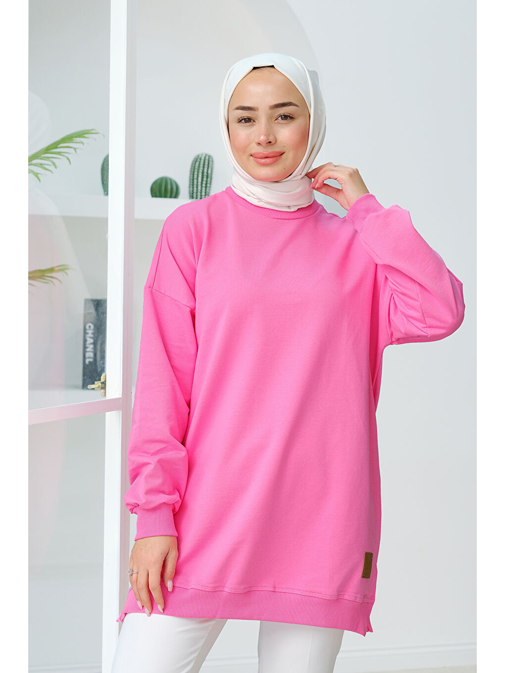 Locco Moda Arma Detay Salaş Tunik Pembe - 2