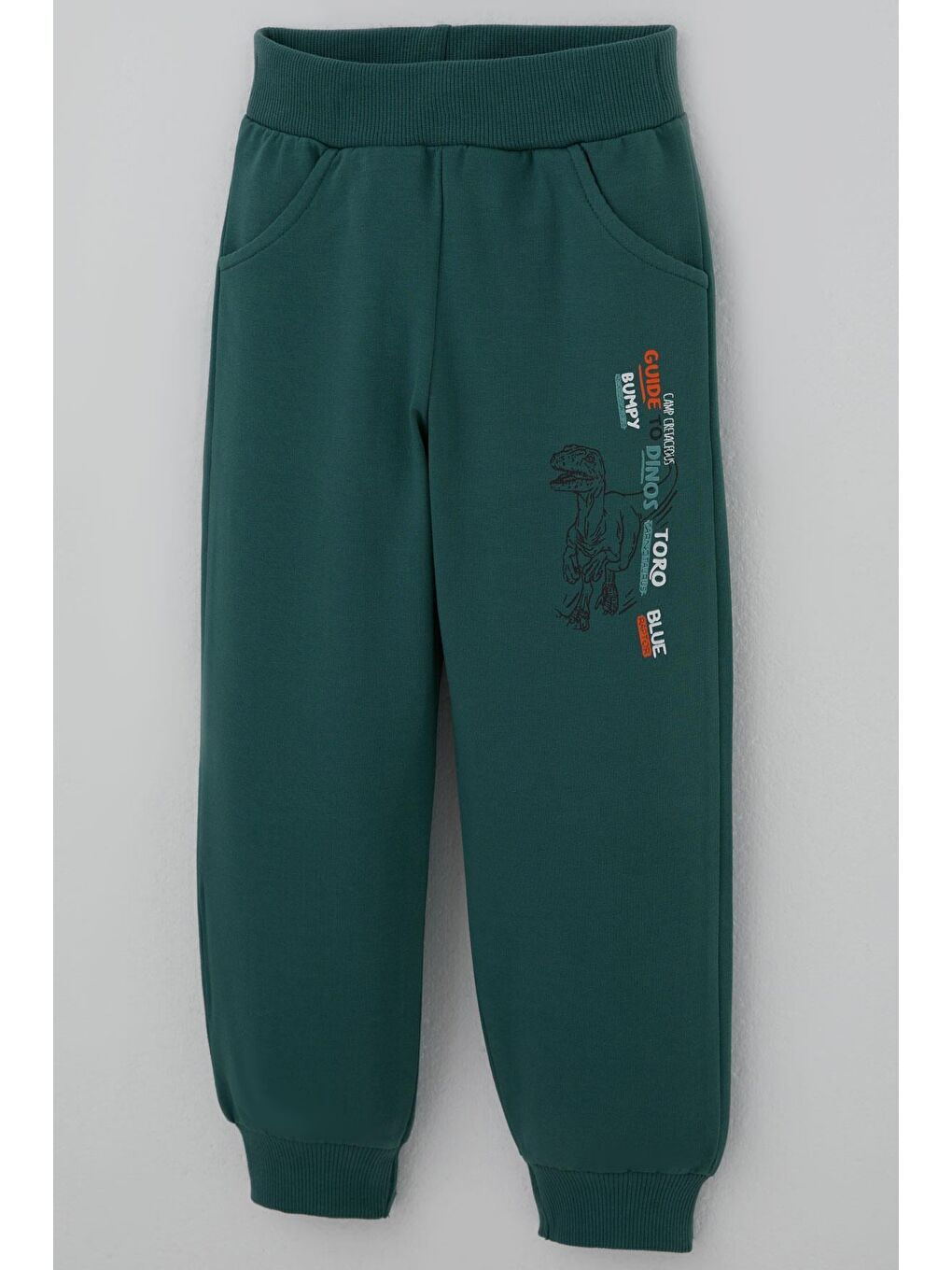 Ekru Erkek Çocuk Eşofman Takımı Dinozor Kampı Sırt Baskı Detaylı Krem (2-6 Yaş)-6