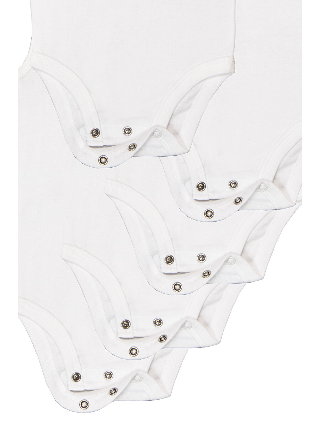 Karışık Bebek Kolsuz Body Set 5'li Paket Beyaz-7