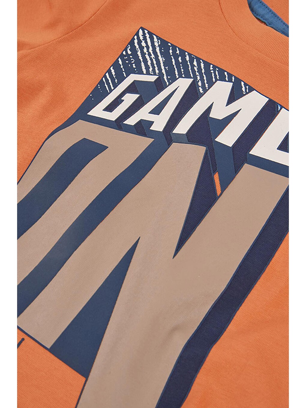 Game On Desenli Tshirt 2 Yaş-6 Yaş Turuncu-2