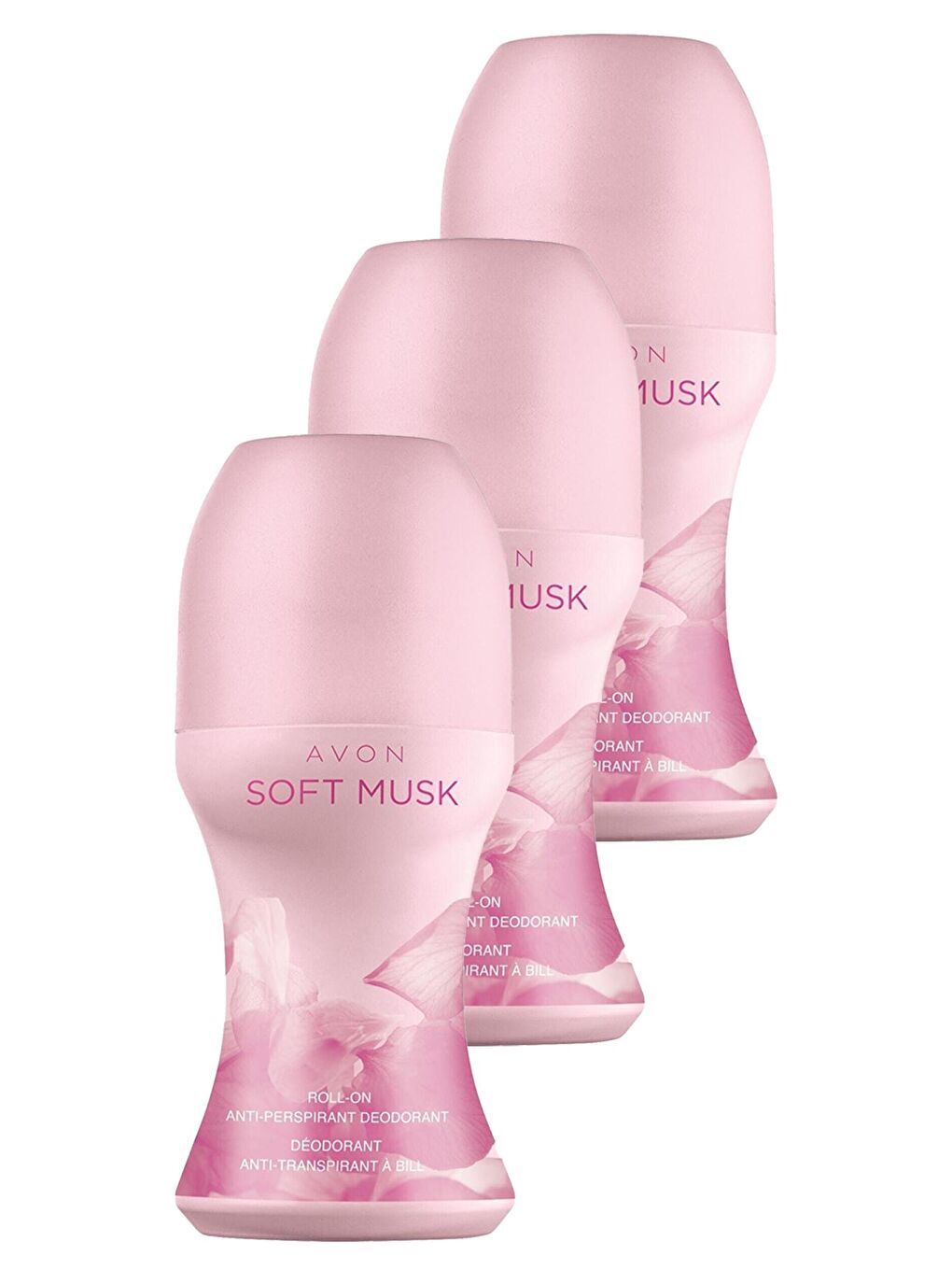 AVON Renksiz Soft Musk Kadın Rollon 50 Ml. Üçlü Set