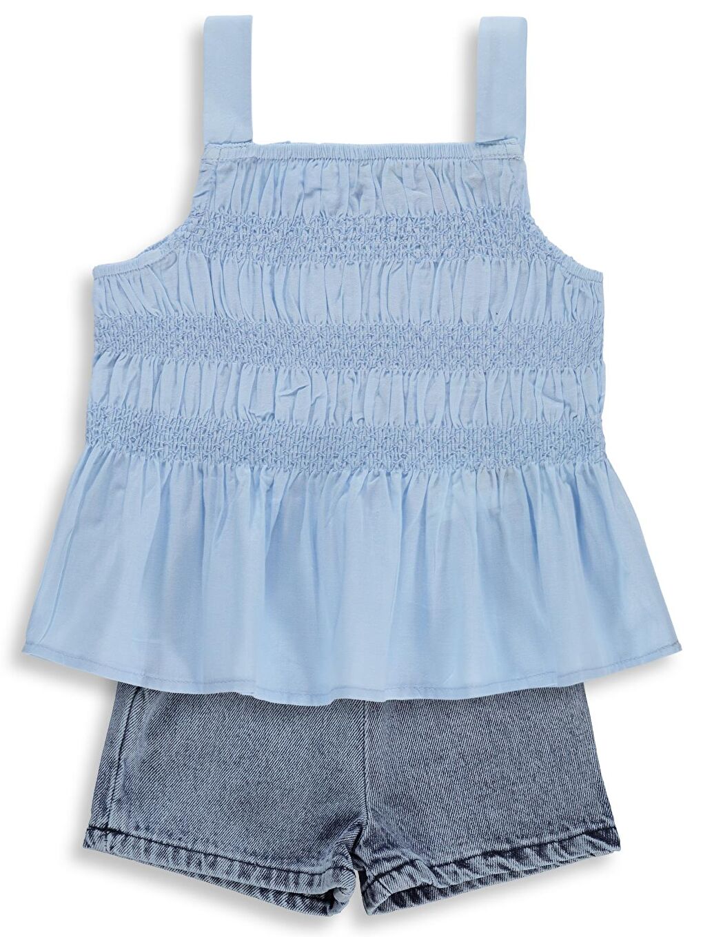 Girls Askılı 2-5 Yaş Takım - Mavi