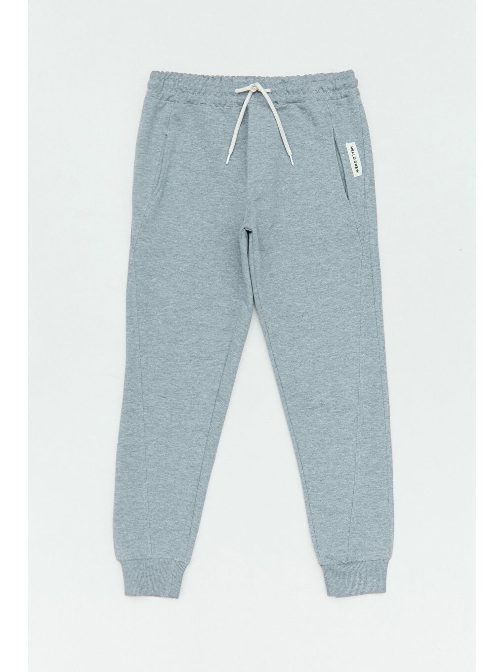 Gri Beli Lastikli Cebi Armalı Jogger Erkek Çocuk Eşofman Altı