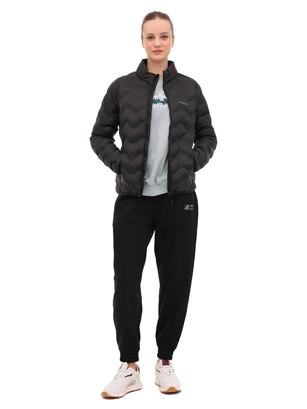 WL 1STAR 5PR Siyah Kadın İnce Mont-2