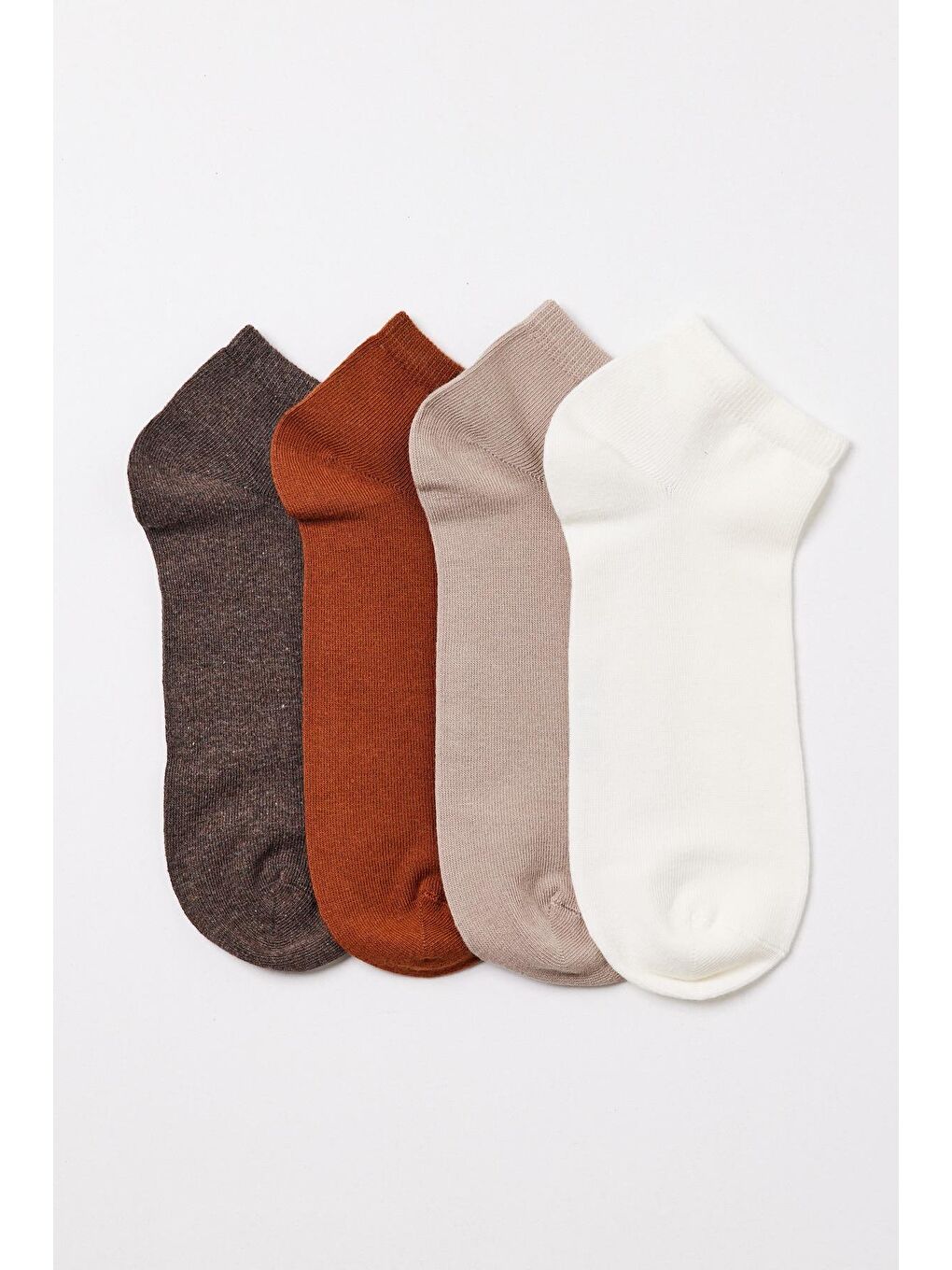 Erkek 4'Lü Paket Step Çorap Kahverengi Mix