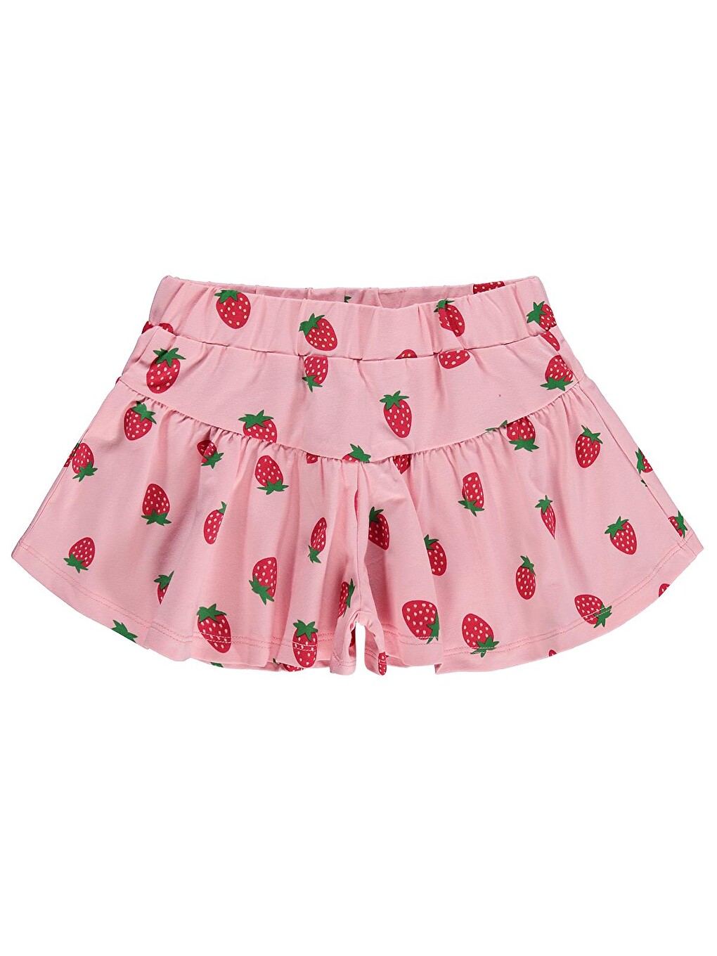 Pembe Girls Çilek Desenli 2-5 Yaş Şort - Pudra