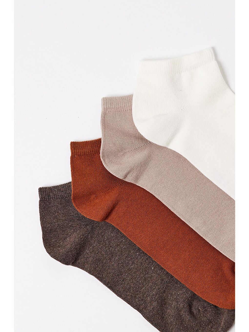 Erkek 4'Lü Paket Step Çorap Kahverengi Mix-1