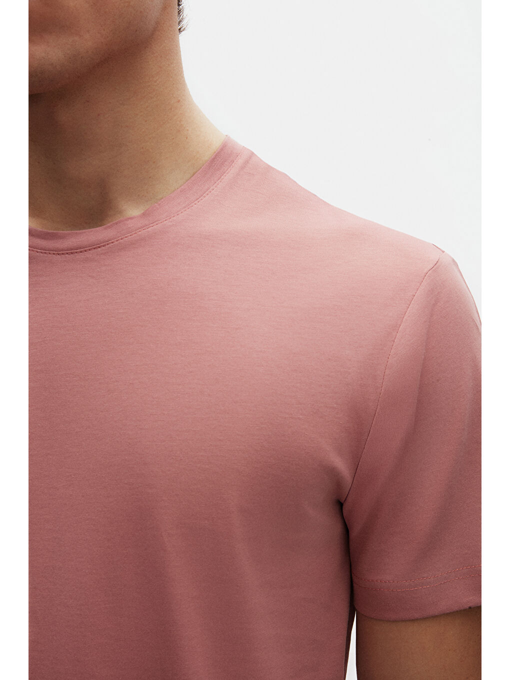 Comfort Pembe %100 Pamuk Tişört-5