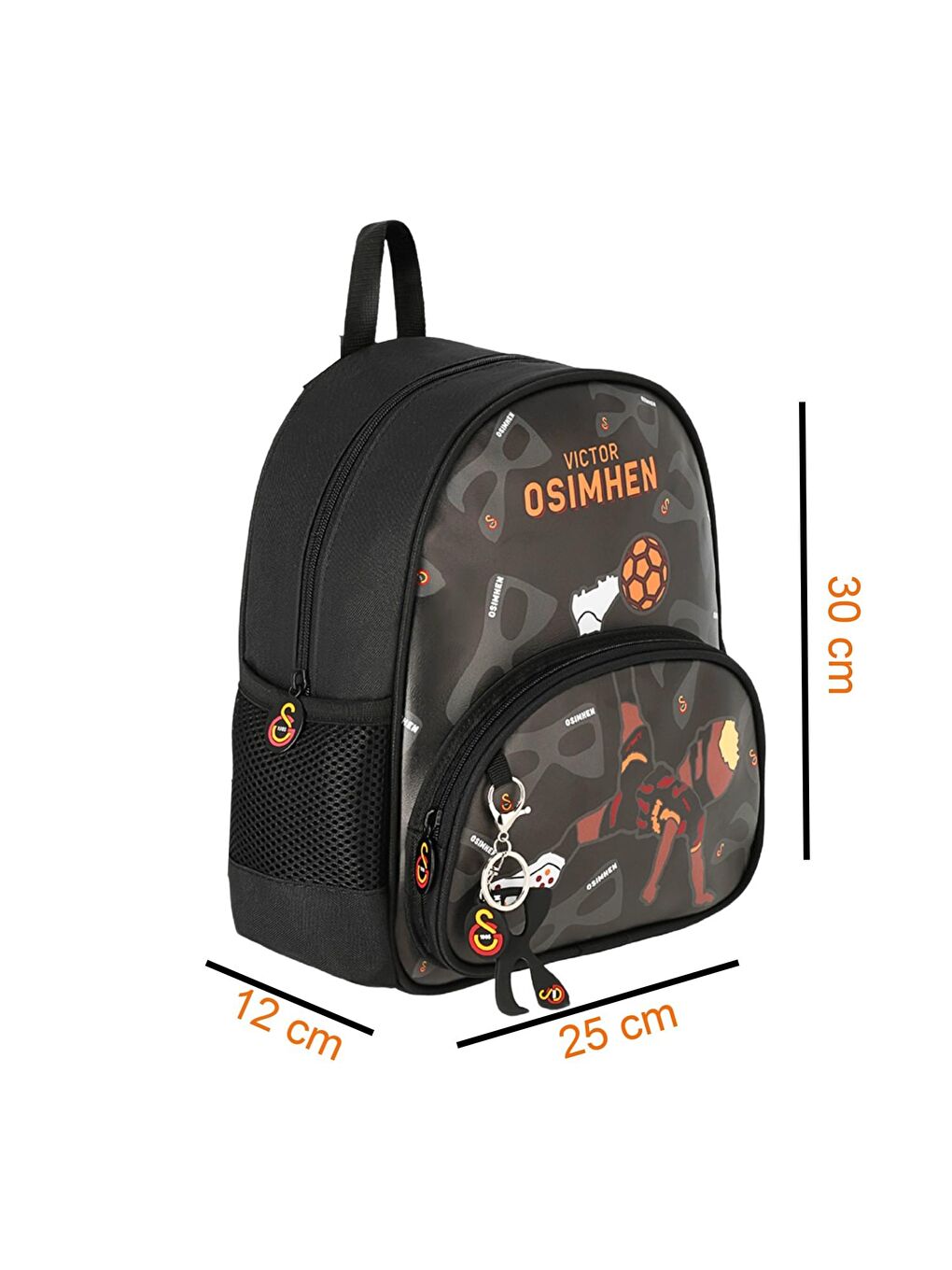 2 Bölmeli Victor Osimhen Suni Deri Anaokulu Çantası + Kalemlik-2