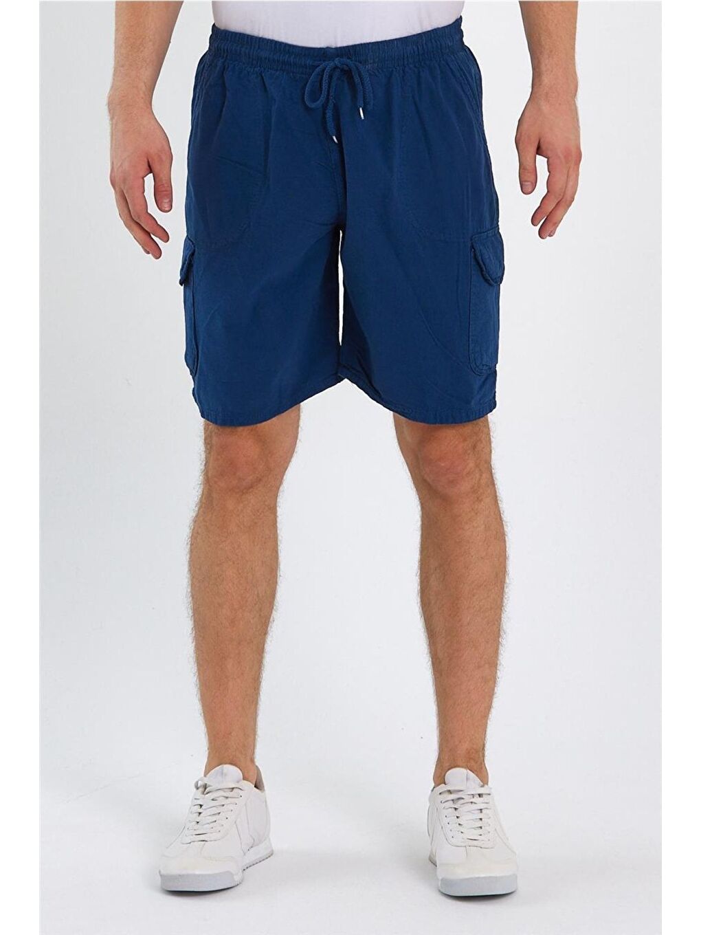 İndigo Erkek Indigo Kargo Cepli Regular Bağcıklı Keten Şort crepesrt01r04s