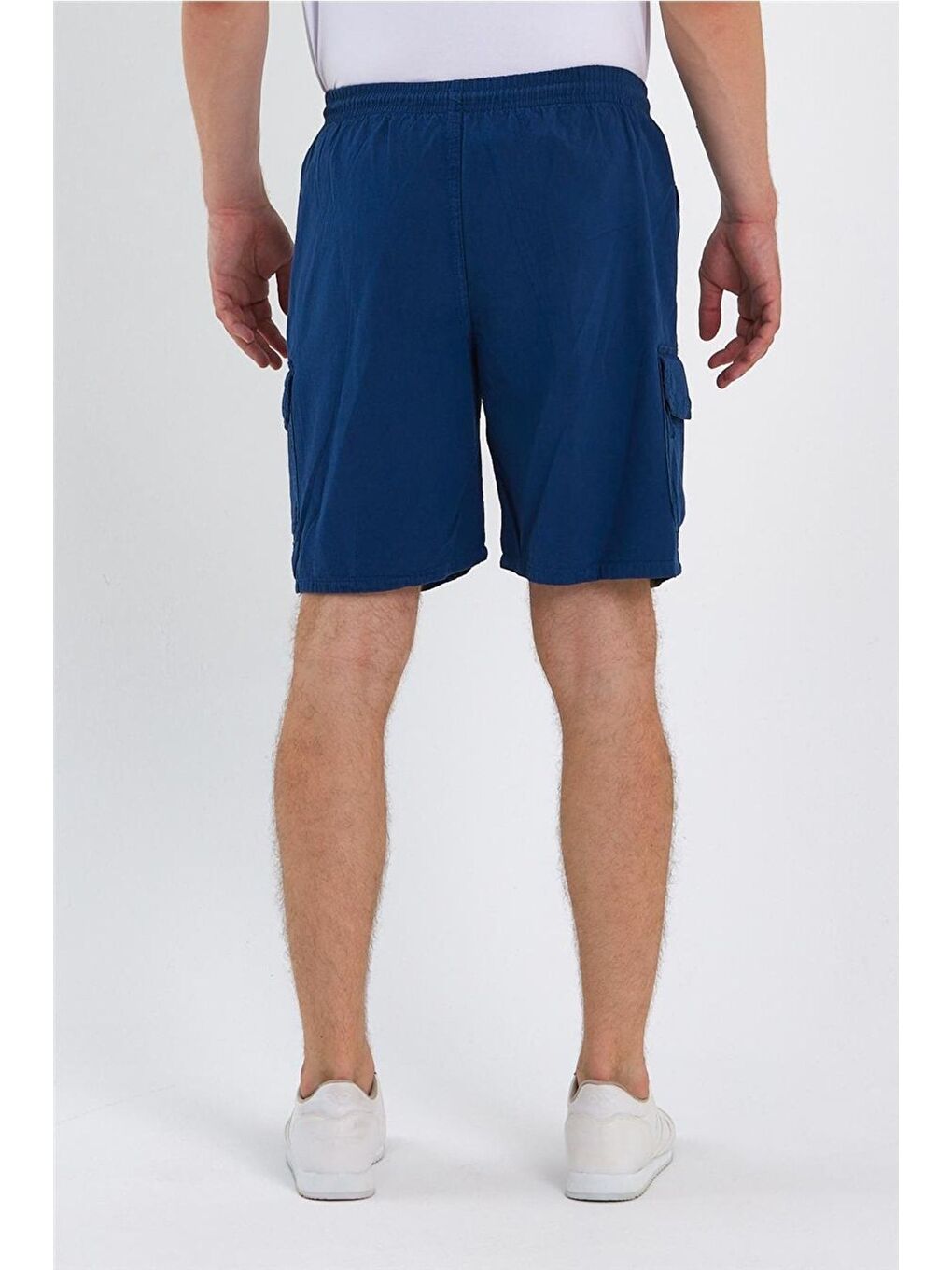 İndigo Erkek Indigo Kargo Cepli Regular Bağcıklı Keten Şort crepesrt01r04s-5
