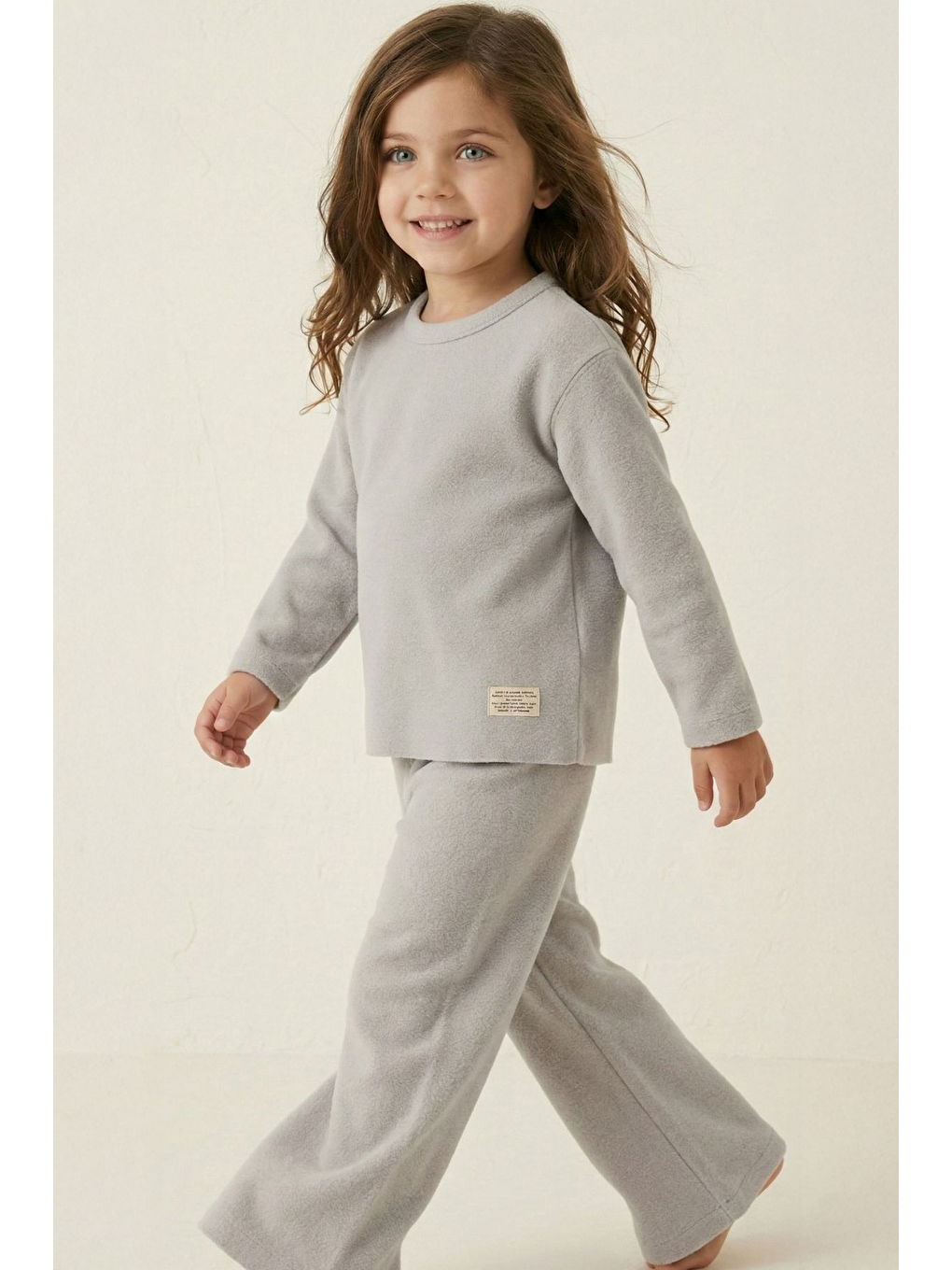 Unisex Çocuk Yumoş İkili Takım - Gri