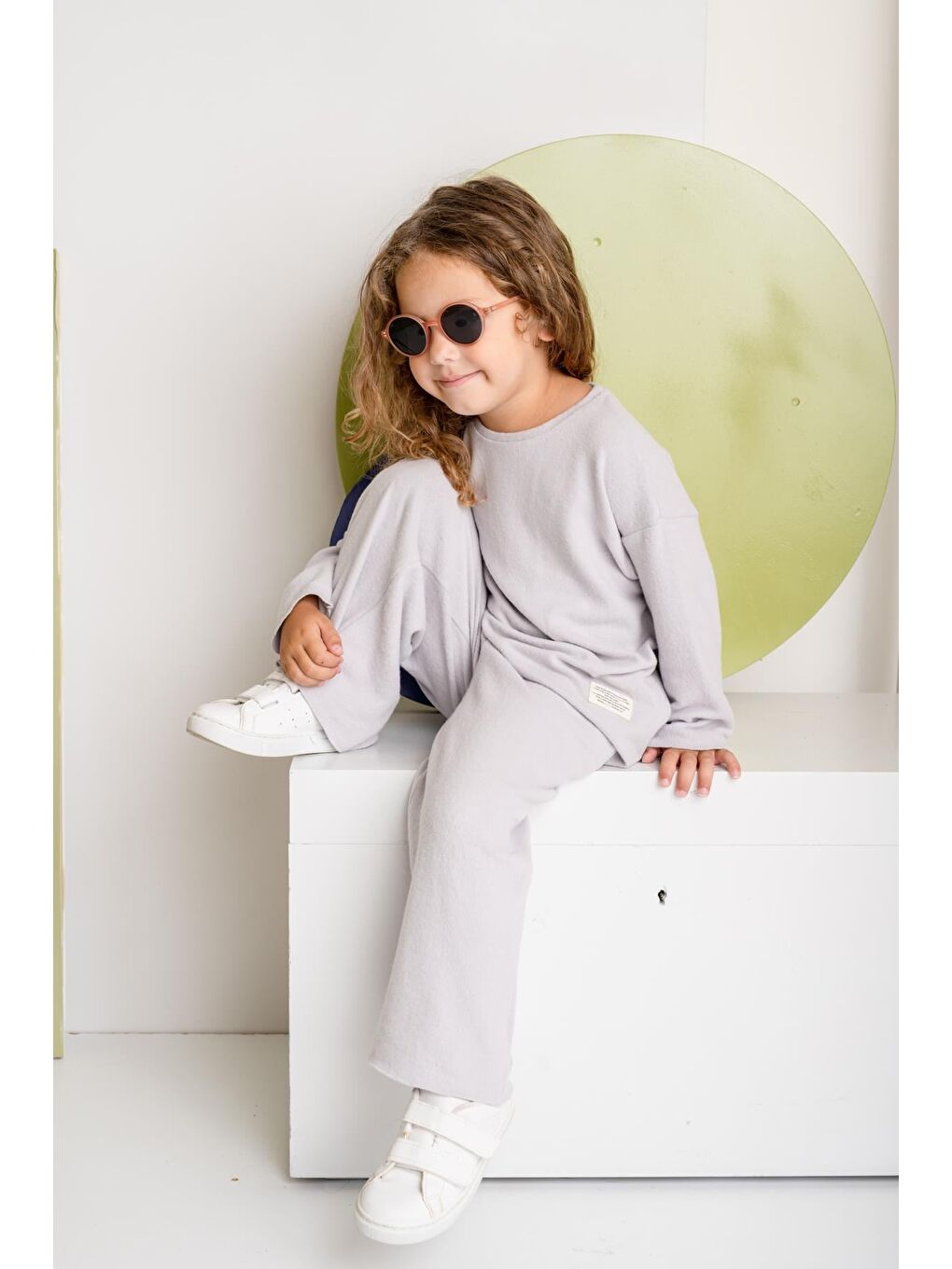 Unisex Çocuk Yumoş İkili Takım - Gri-1