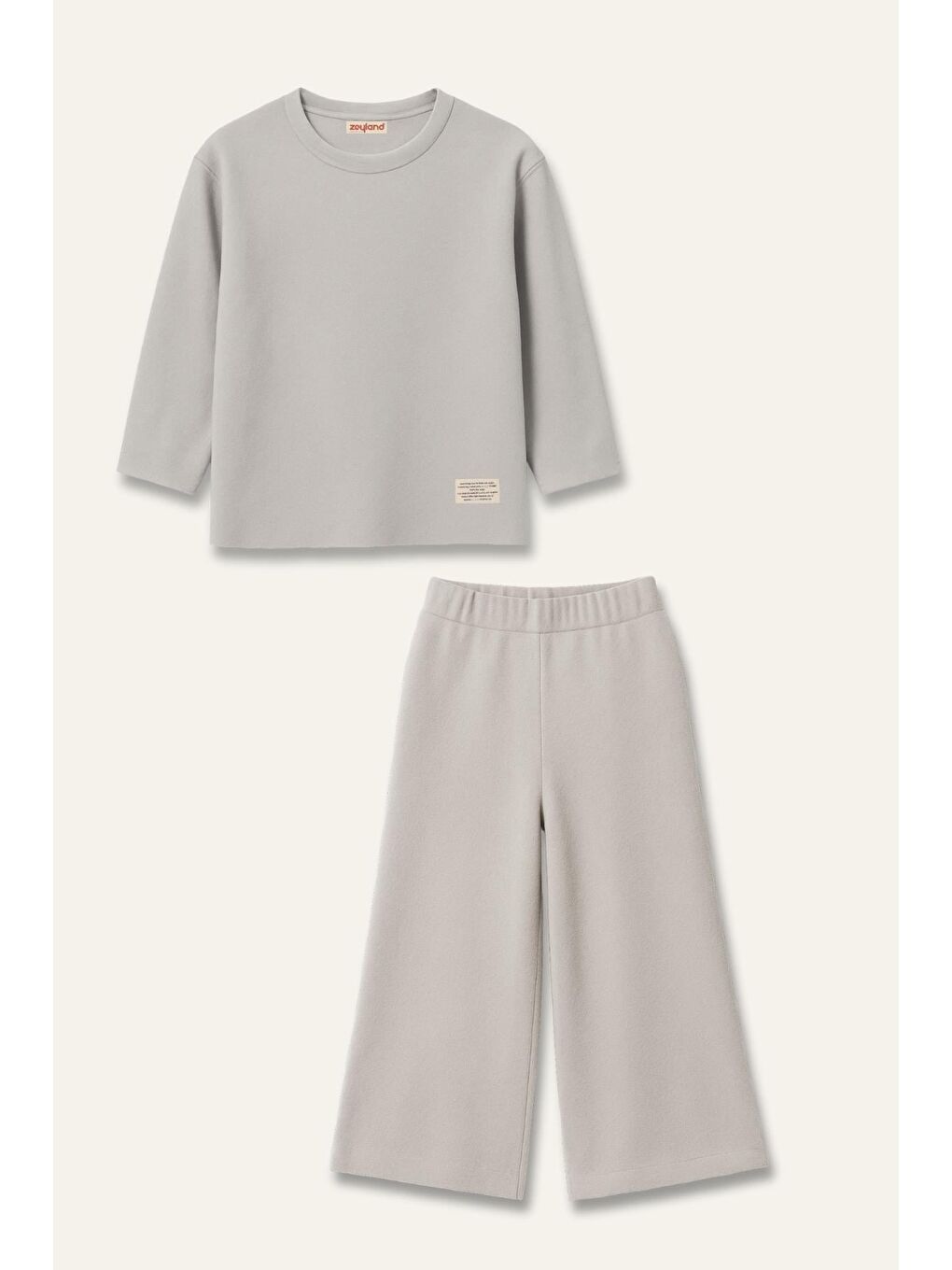 Unisex Çocuk Yumoş İkili Takım - Gri-2
